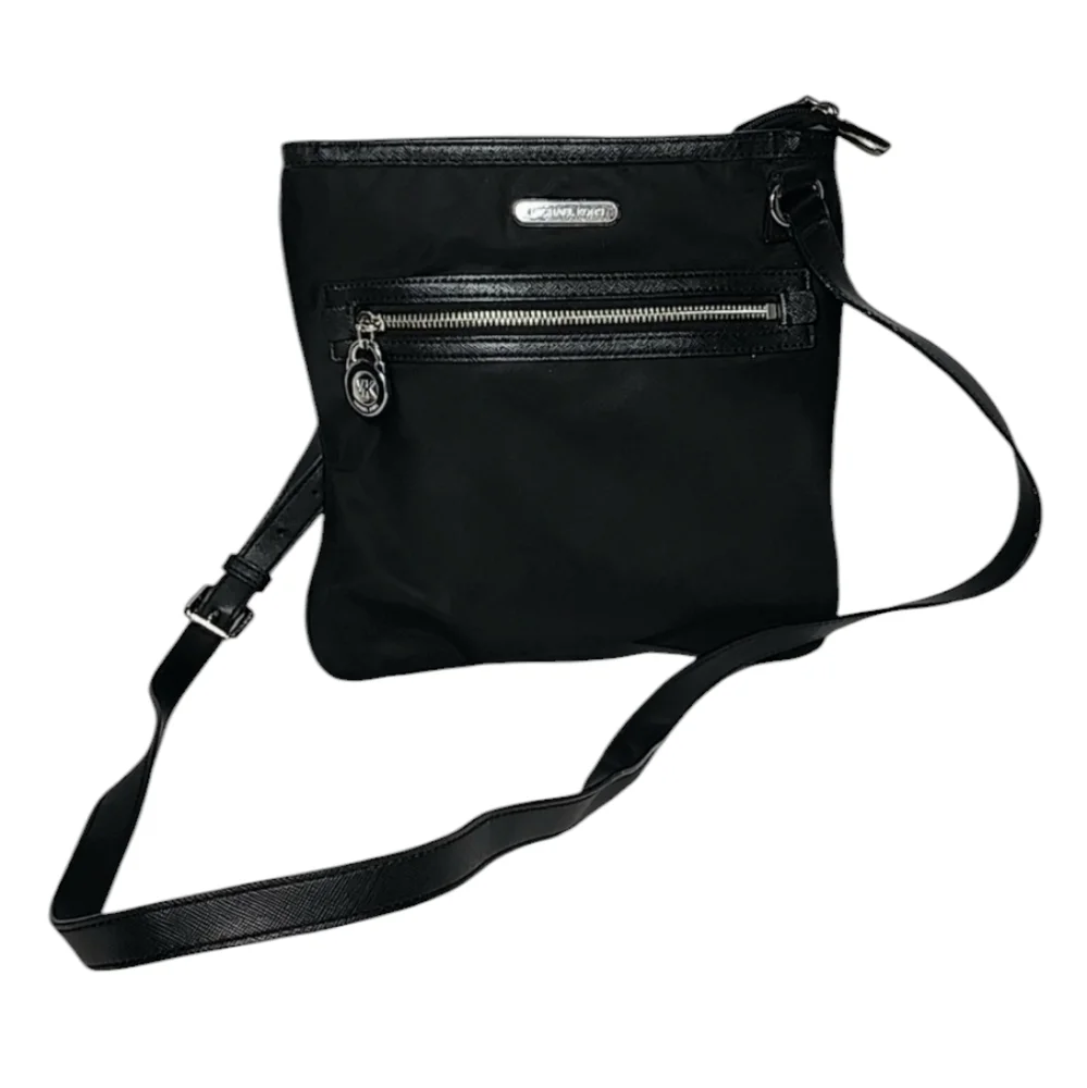 MICHAEL KORS Women's  Nylon Pocket  Crossbody Sidekick Bag‎ Black